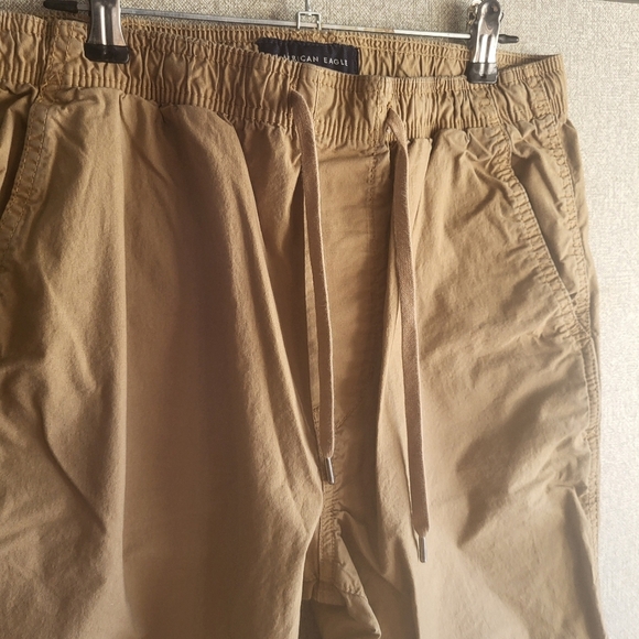 American Eagle Next Level Flex Jogger Pants Khaki Small 98% Cotton - Picture 2 of 7